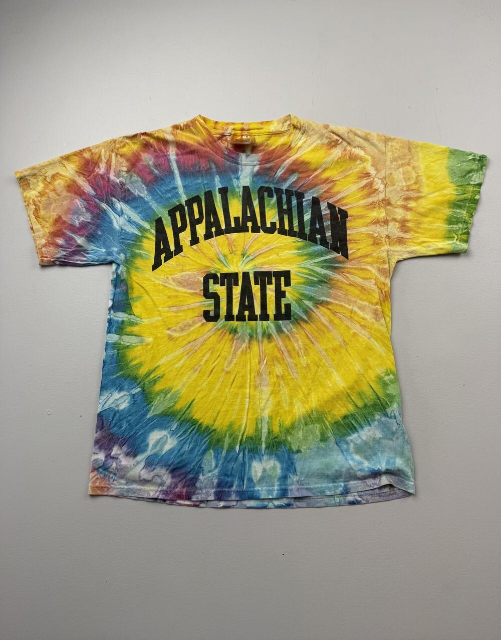 Vintage Appalachian State Mountaineers Shirt Mens M Multi NCAA Hanes Tie Dye